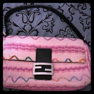 Pink clutch bag